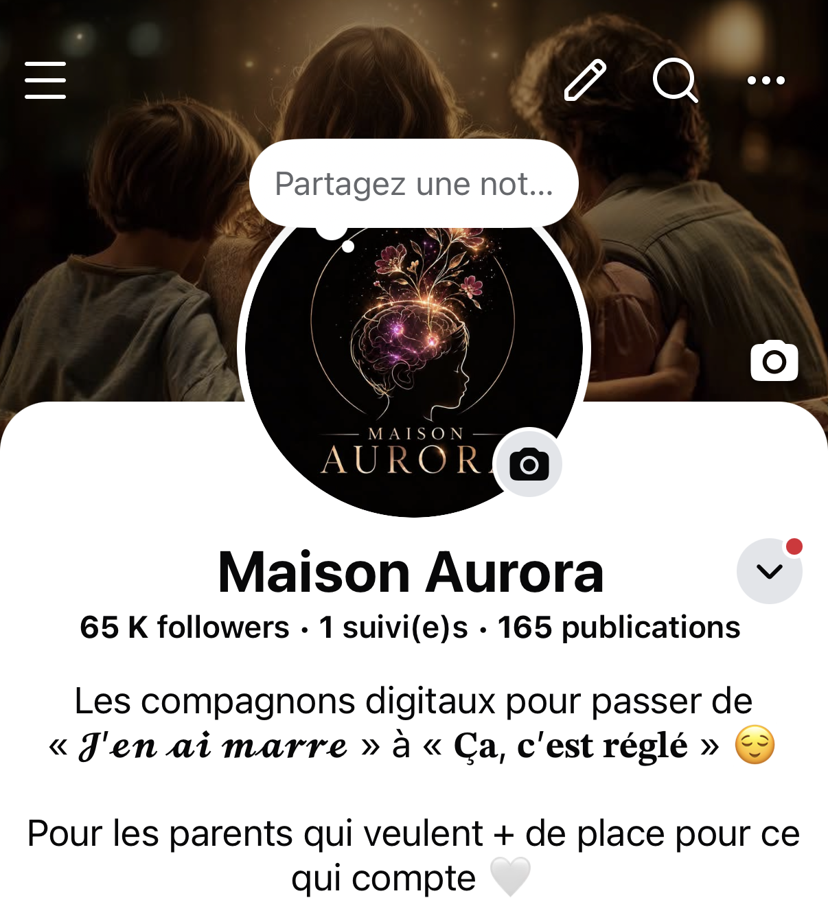 Page Facebook Maison Aurora aujourd’hui : 53 000 abonnés